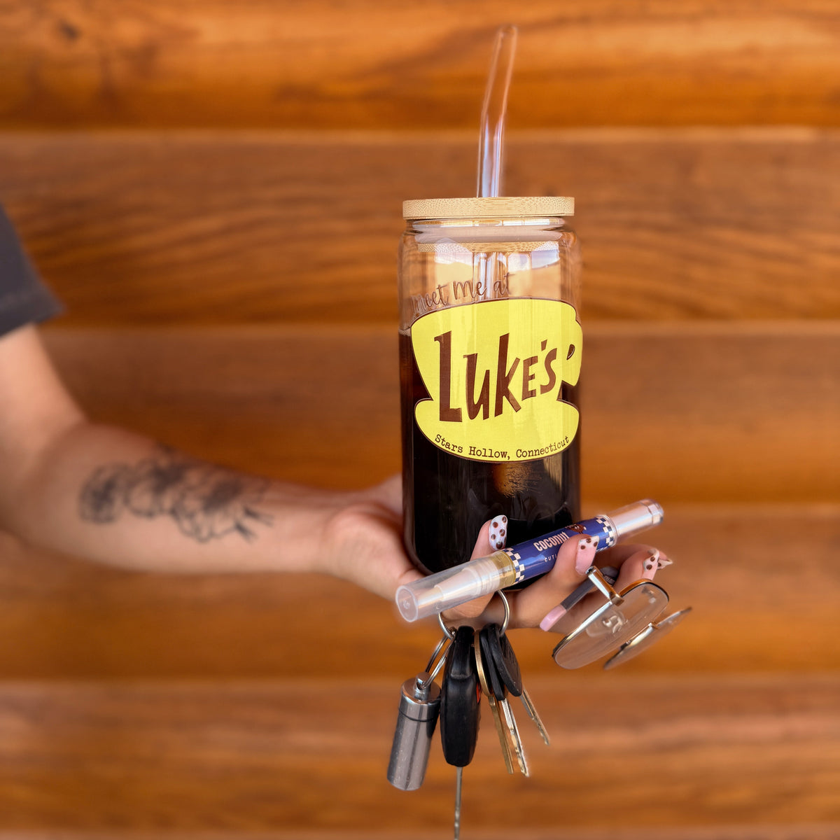 Meet Me at Luke's Glass Tumbler